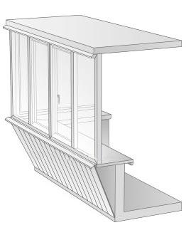 Балкон с выносом подоконника, способ выноса с помощью кронштейнов